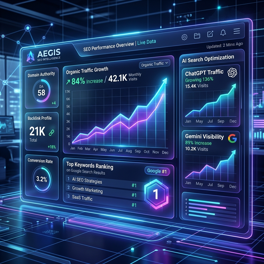 SEO Growth Dashboard Visualization